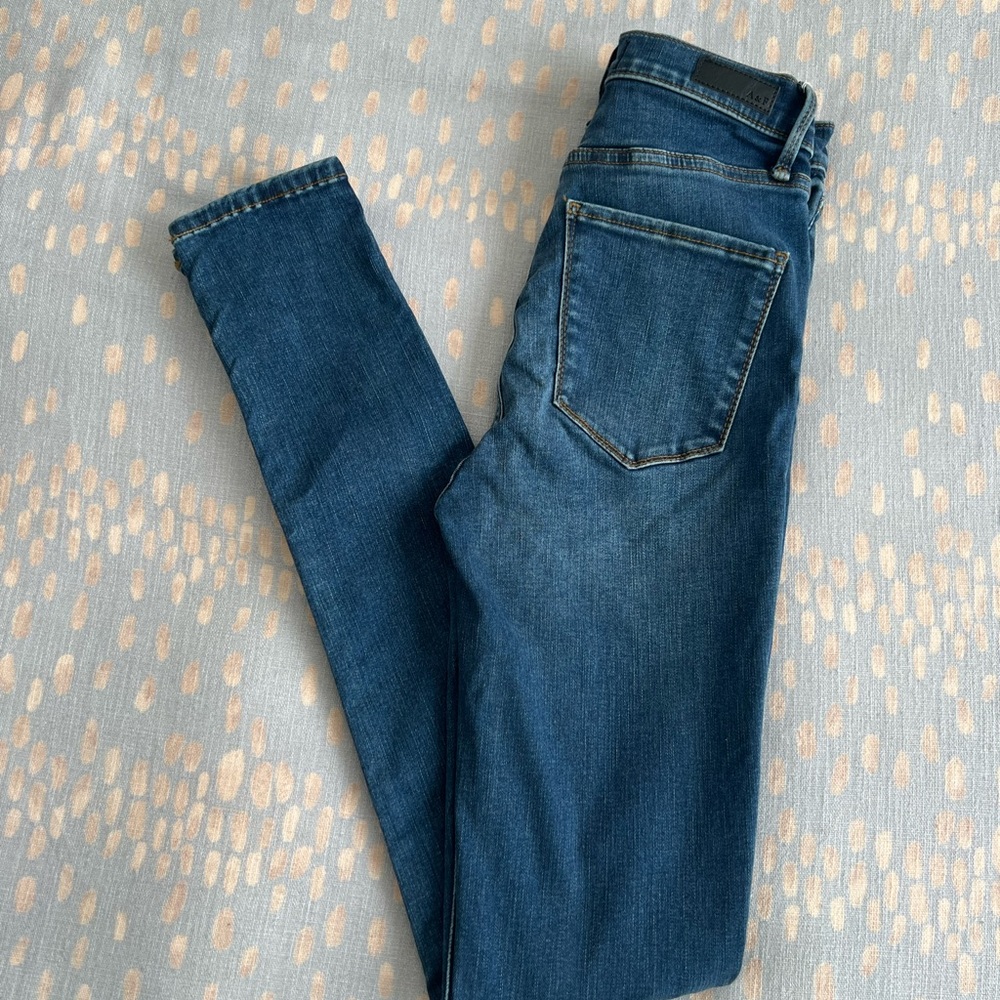 SOLD OUT EUC Abercrombie Ultra High Rise Super Skinny Ankle Jeans LONG Sz24/00 - Picture 4 of 6